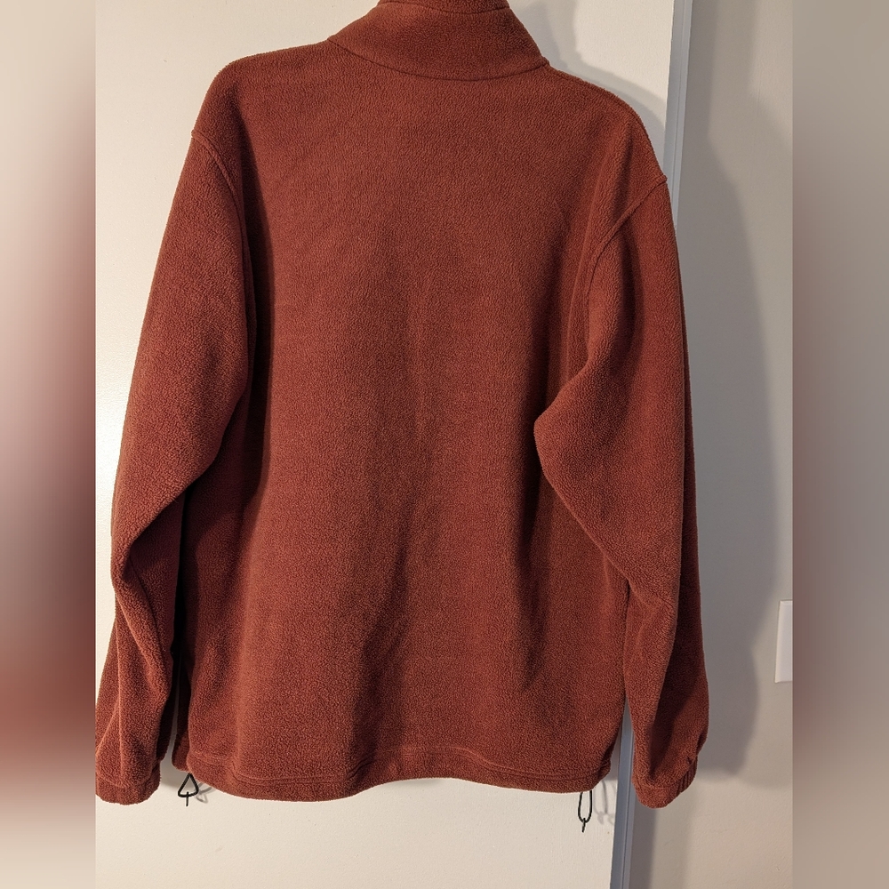Men's Columbia Rust Zip Up Fleece Jacket Large. - Picture 2 of 3